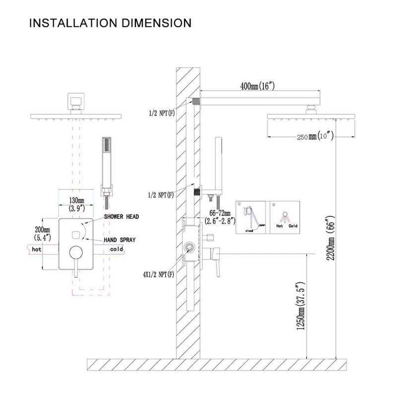 All-In-One Kit with Rough in-Valve, Brushed Nickel