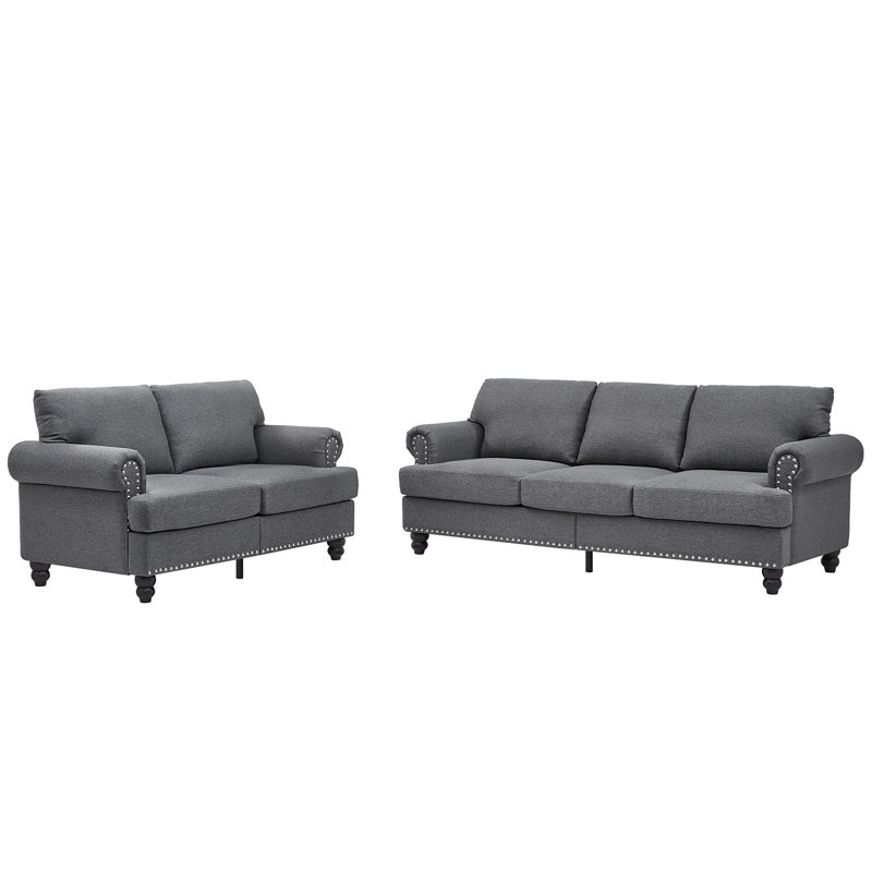 Canapé en tissu Classic Design, Gris