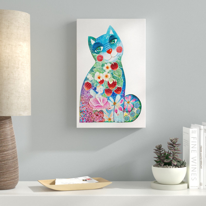 « magic cat », reproduction d’impression sur toile tendue, H 19 po x l 12 po