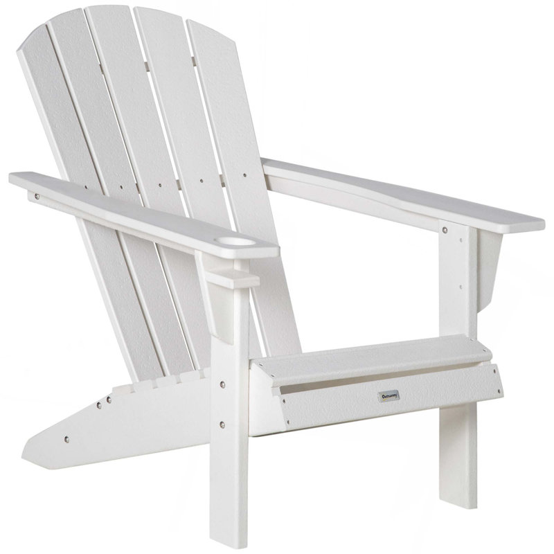 Fauteuil Adirondack Outsunny, Blanc