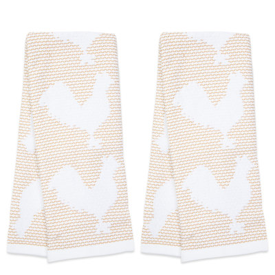 Serviettes de cuisine 4 pièces The Sloppy Chef Tickling Weave Rooster