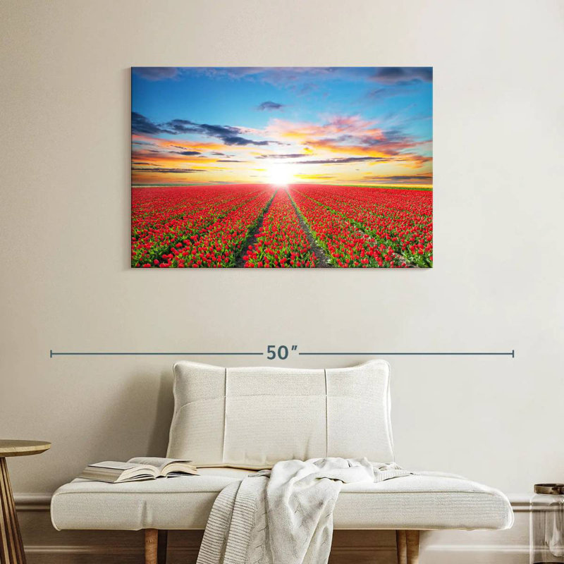 Harnek Tulip Field Sunshine, 26" H x 39" W