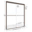 Porte de douche coulissante sans cadre 60 "x 72" Celesta-14170854-17243220