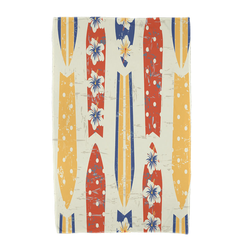 Serviette de plage à imprimé géométrique dean, Jaune