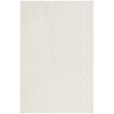 Nourison Washable Charm 4' x 6' Ivory Modern Indoor Rug