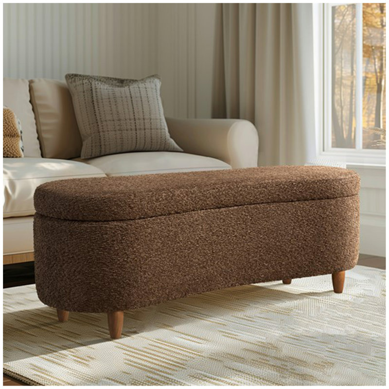 Banc de rangement Boucle, Chocolat