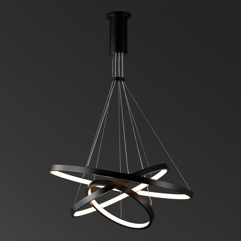 Lustre à 3 niveaux Meranda, Noir