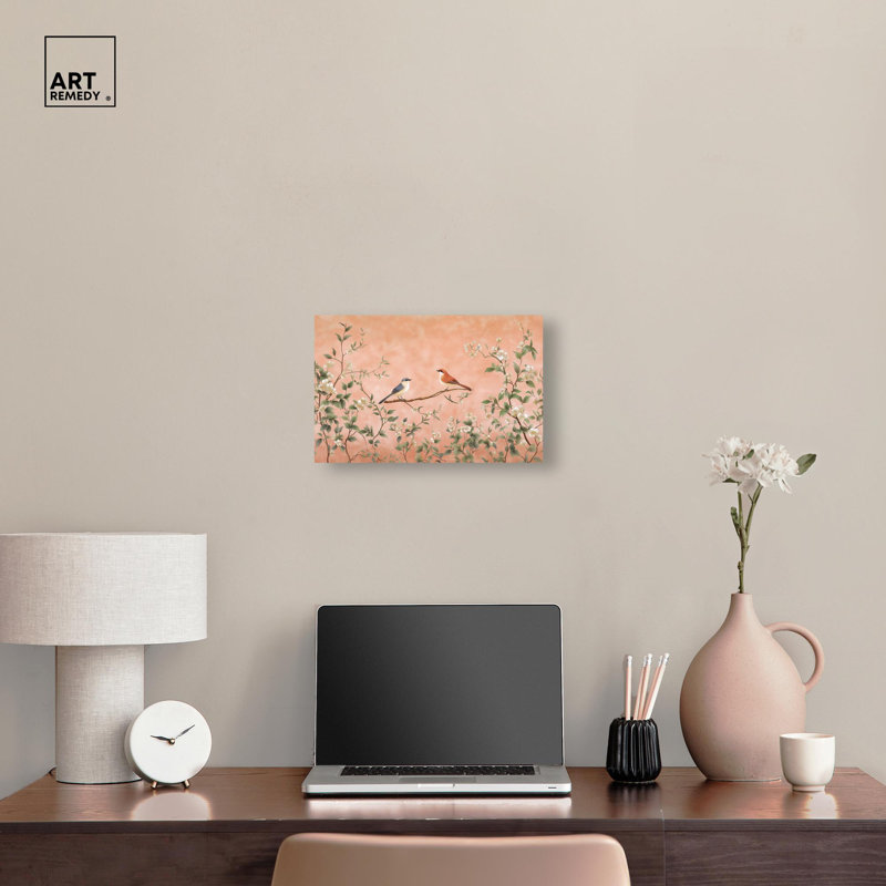 «Perch in the Trees», art rétro sur toile par , H 10 po x l 15 po, Toile tendue