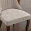Chaise de salle à manger en rayonne en lin et flocage en lin-1687202047