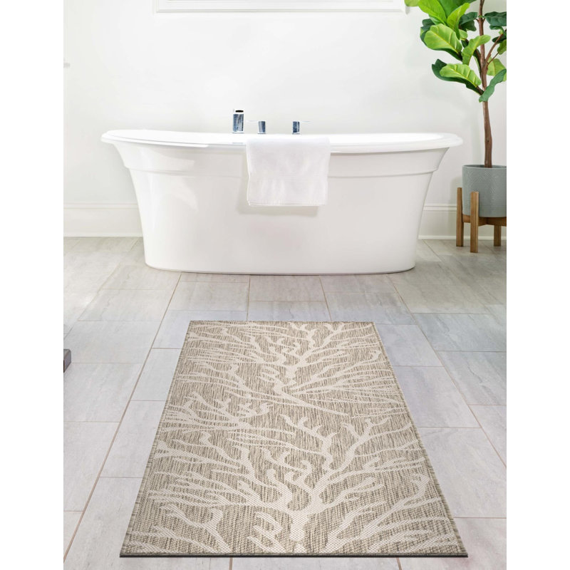 Tapis contemporain gris Azilynn, Tapis de couloir 2 pi x 8 pi