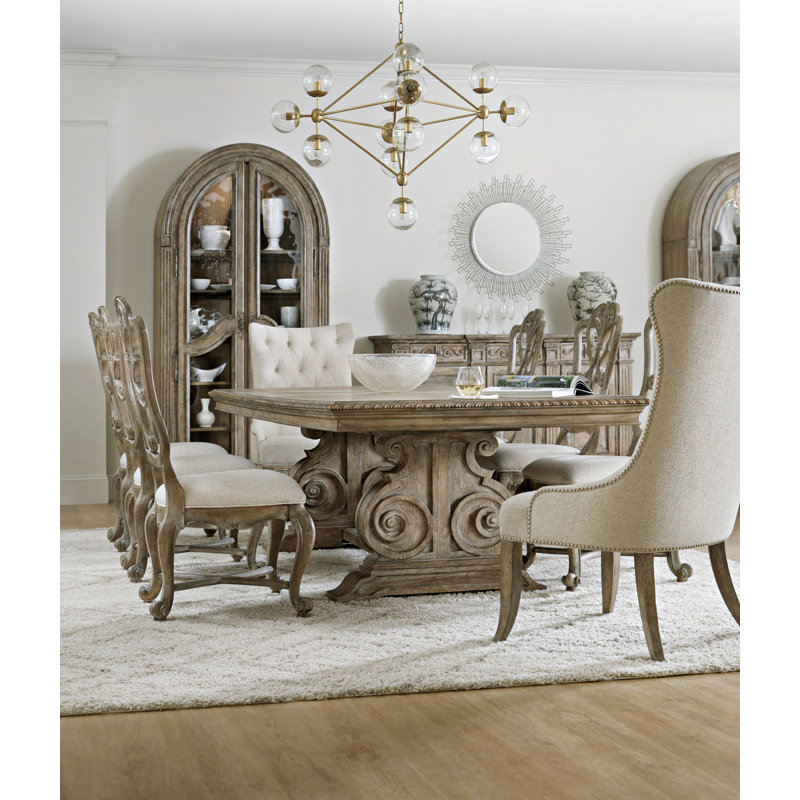 Castella Brown Wood Extendable Rectangular Dining Table