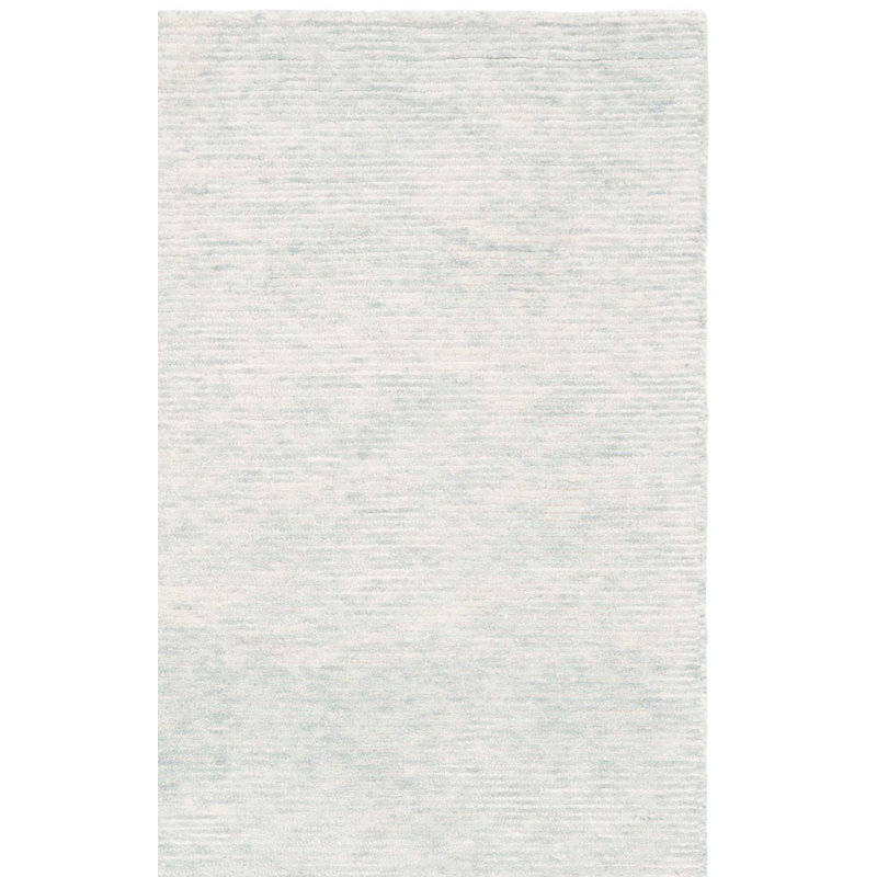 Smauel Ebony Hand Tufted Wool Cotton Solid Color Rug in Ivory, Rectangle 8' x 10'