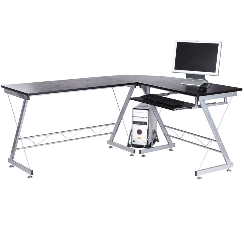 Bureau en L Jalen, Noir