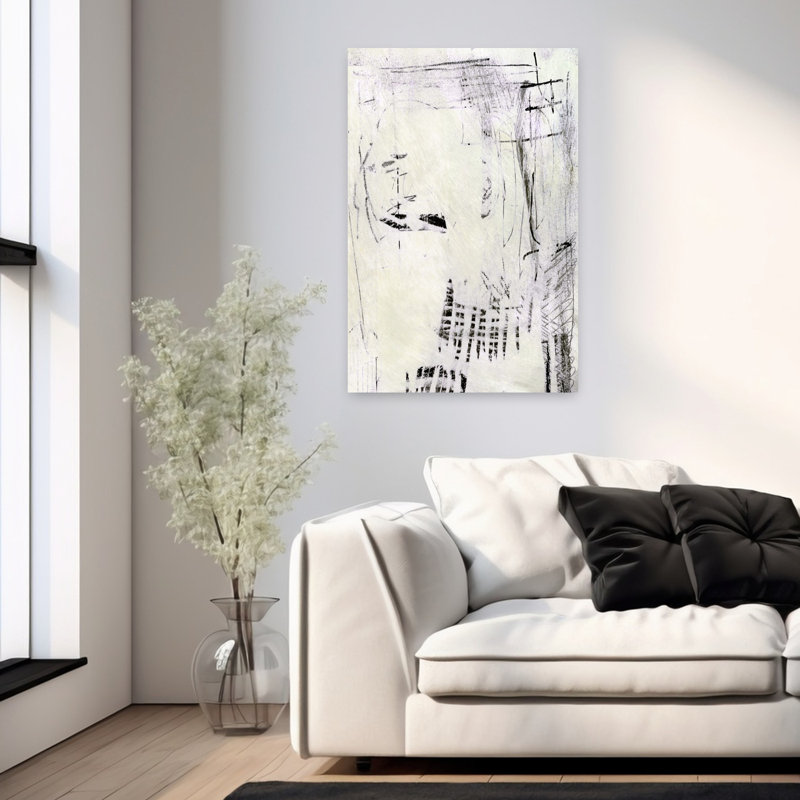 Art contemporain abstrait géométrique contemporain, H 36 po x l 24 po