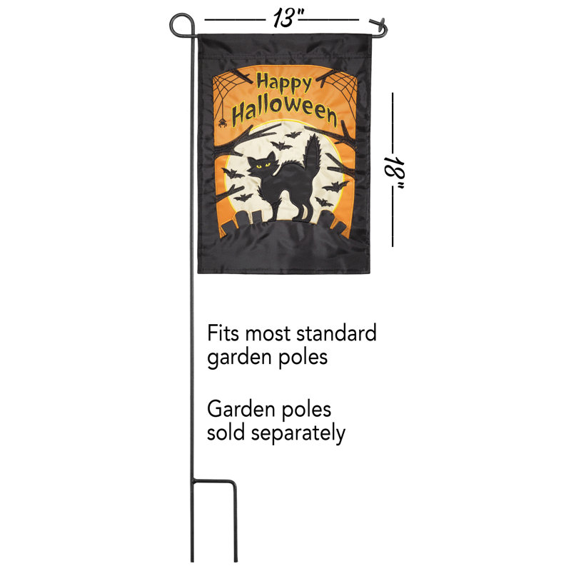 Double Sided Nylon Halloween Garden Flag, 13" x 18"