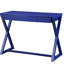 Console bleu crépuscule avec tiroir fonctionnel et base, rangement pratique pour l'écriture au bureau