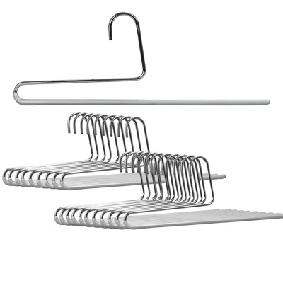 Cintre standard en métal antidérapant pour jupe / pantalon