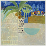 Beach Town Giclee On Canvas by Jill Krasner