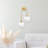 Elegant Gold Wall Lamp, Metal Body & Glass Cap, 21.7 x 9.4 x 21.7 inches | Base Plate 4.7 inches Diameter, Max 30 W | Perfect for Baroque & Scandinavian Decor, Stylish Lighting for Home & Hotel Spaces-1359575962-1471764846
