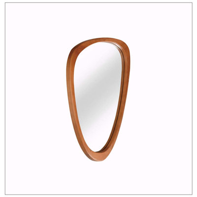 Irregular Solid Wood Frame Decorative Mirror