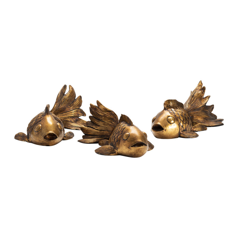 Ensemble de 3 sculptures Koi