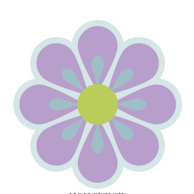 Adhésif décoratif fleur