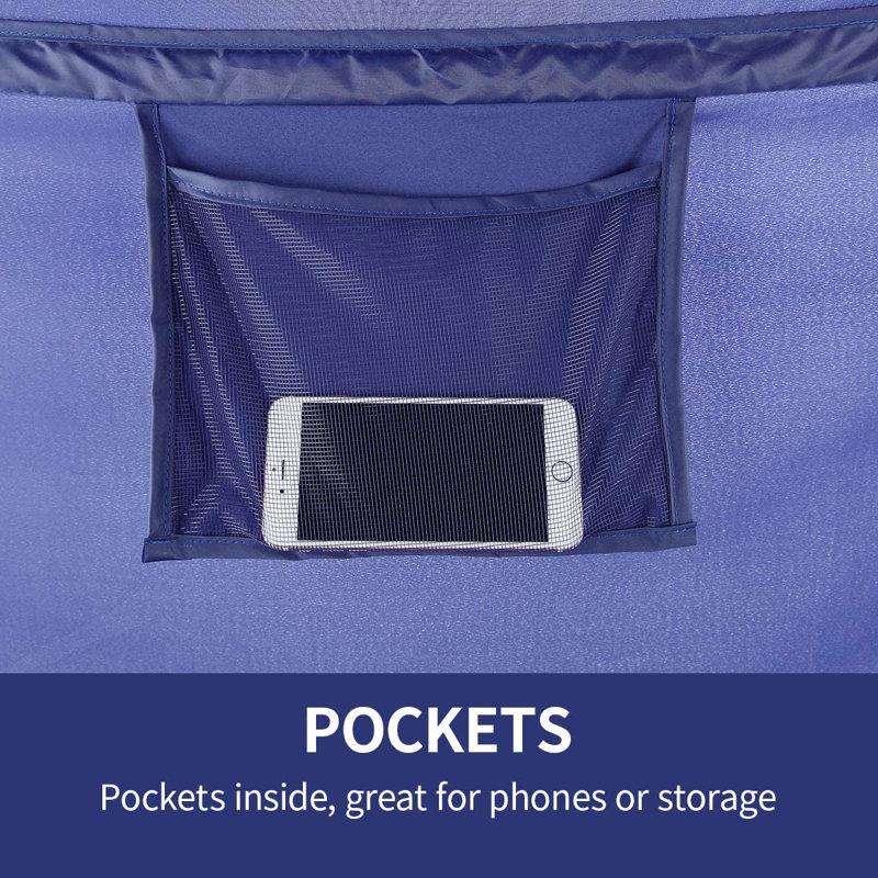 Navy Blue Polyester Twin Bed Tent Canopy