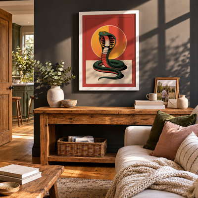 Cobra Hood Rising Graphic - Framed Print