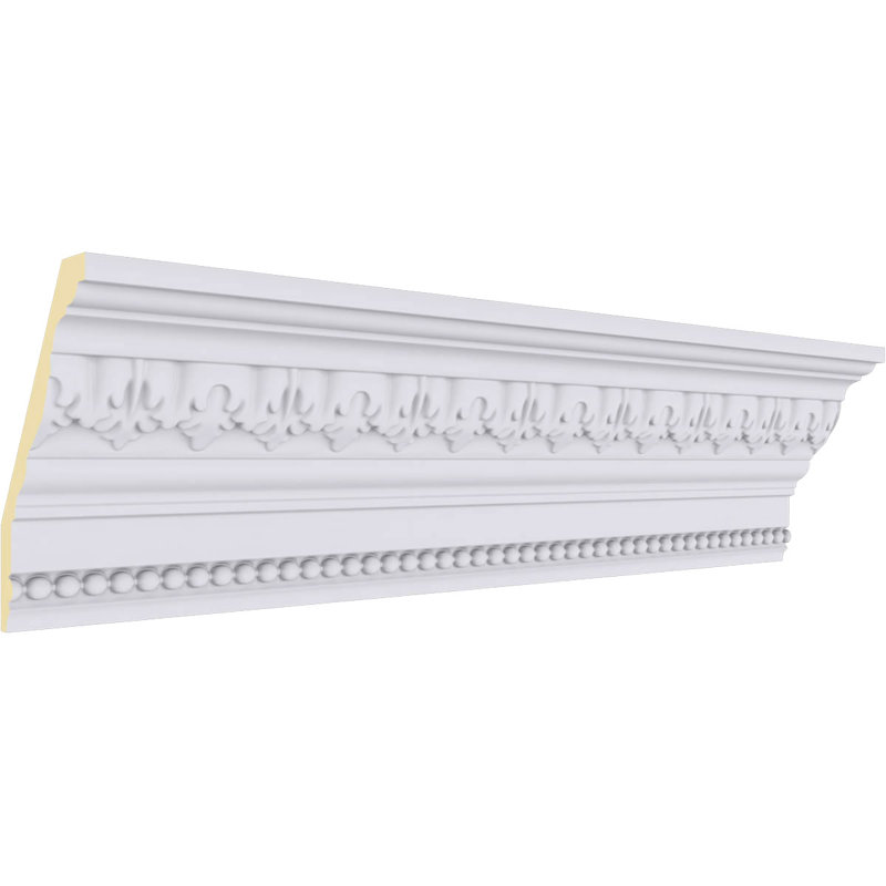 Échantillon - Moulure couronnée Endurathane Nadia, H 4 3/4 po x P 2 3/4 po x F 5 3/8 po x L 12 po (répétition 2 1/4 po), apprêtée en usine