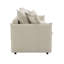 Canapé-lit modulaire 2 places beige - Tissu de construction et de soutien