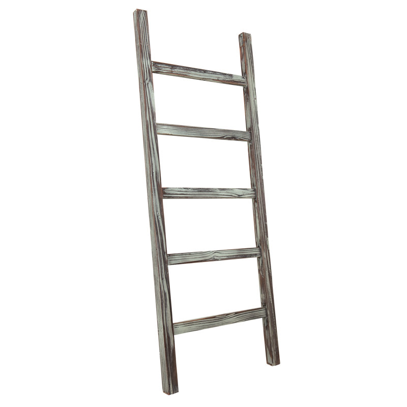 Wall Leaning Wood 4' Blanket Ladder