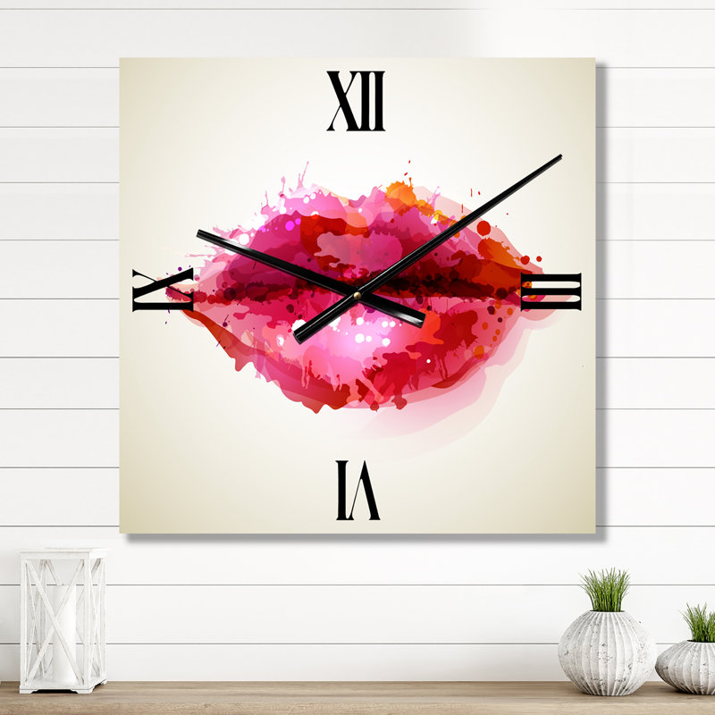 Horloge murale rouge, Très grand