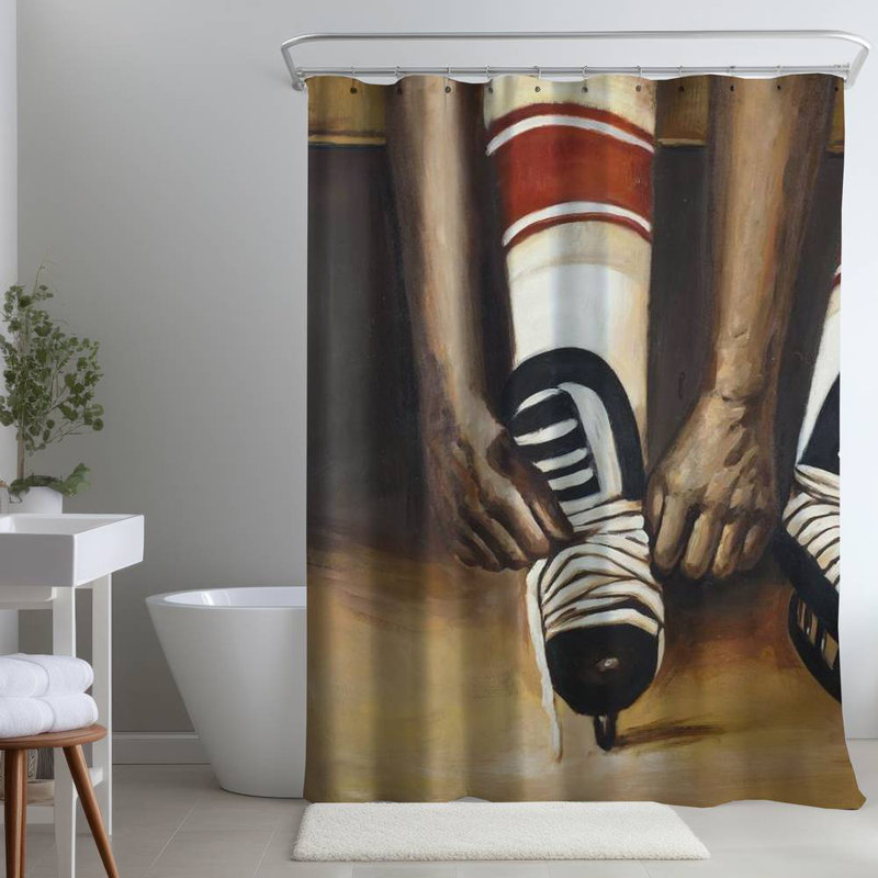 Shower Curtain SP19 – Polyester Shower Curtain, Dye Sublimation Print, 71" W × 74" L