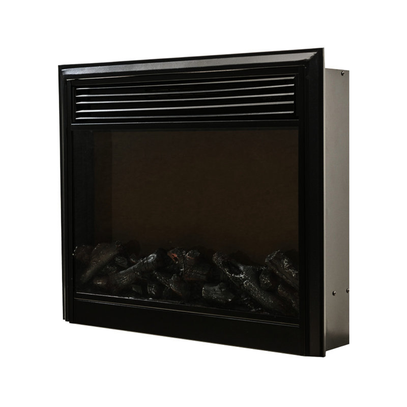 Armoire de cheminée en acrylique avec miroir, flamme réaliste avec 2 couleurs, niveaux de vitesse, écran tactile intelligent à DEL, rehausse l'ambiance dans divers environnements, design américain, noir, profondeur 26,6, largeur 6,6, 23,16