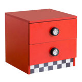 Kelecik Turbo Star Chest of Drawers, Kids Dresser, Racecar Bedroom Furniture, Kid Room Organization