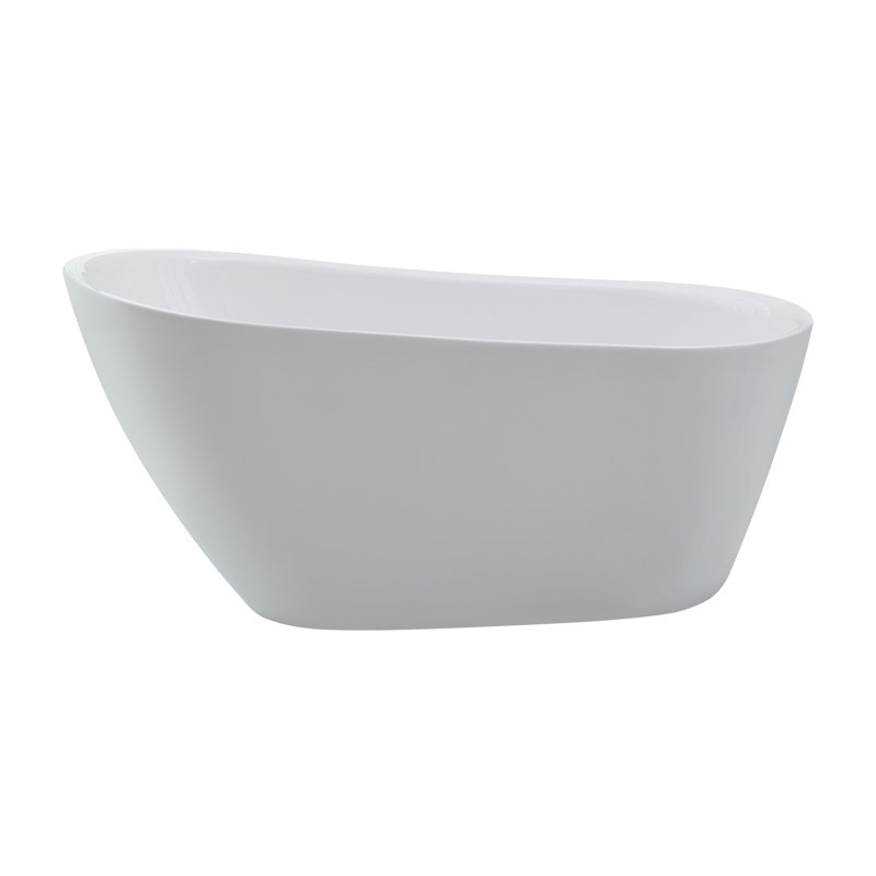 1501.1mm x 718.8mm Soaking Acrylic Bathtub, Matte Black