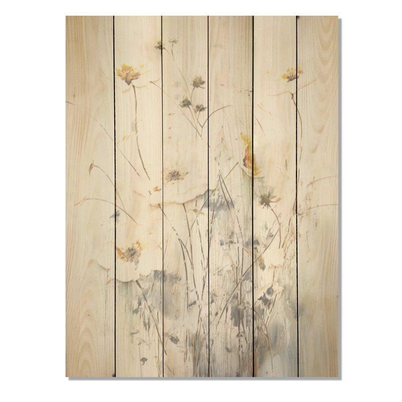 Fleurs blanches blanches, fantaisie florale, H 32 po x l 24 po