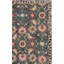 Tapis d'intérieur floral en laine touffeté à la main-114299731