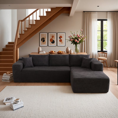 106" Cloud Upholstered Sectional Couch With L-shape Chaise Modern Modular Sofa For Living Room Bedroom by Latitude Run