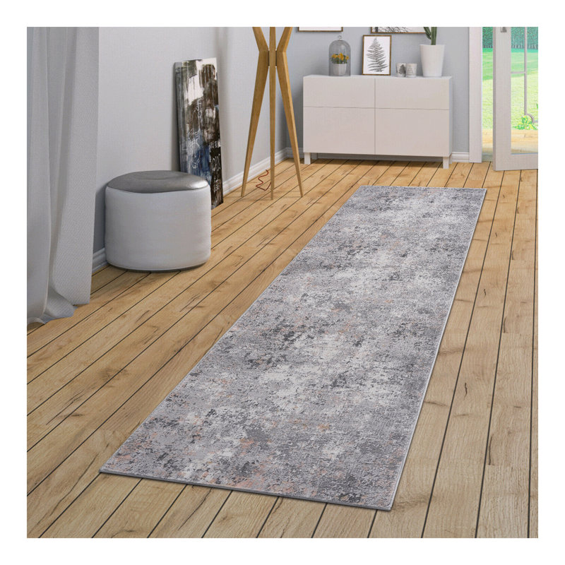 Collection Grey / Multi / Abstract Rug, Runner 2'2" x 8'
