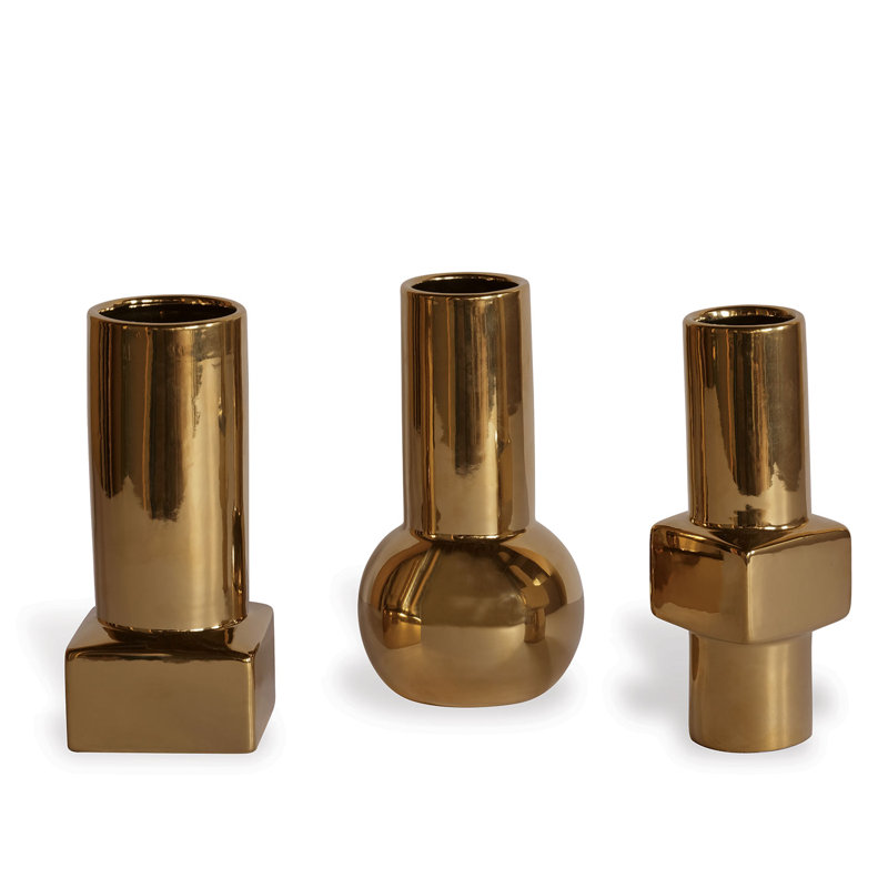 Deco Handmade Table Vase, Gold
