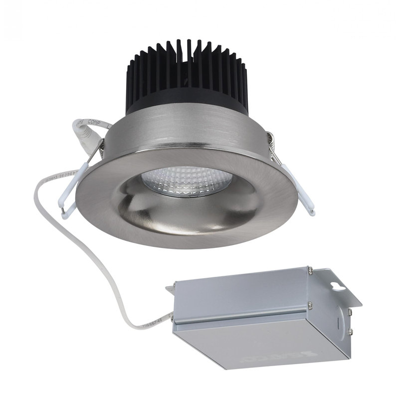 Ensemble d'éclairage encastré 4,38 "à DEL IC, Nickel brossé