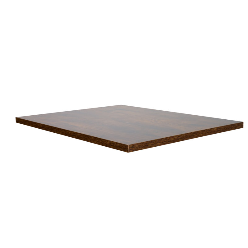 Plateau de table intérieur relique noyer rétro, H 2 po x L 36 po x l 36 po