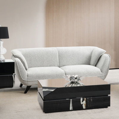 Nayeli Contemporary Upholstered Sofa With Plush Cushion Seating