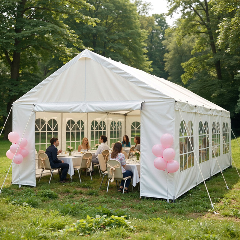 Pavillon de jardin avec abri d'auto 13 'X 26'