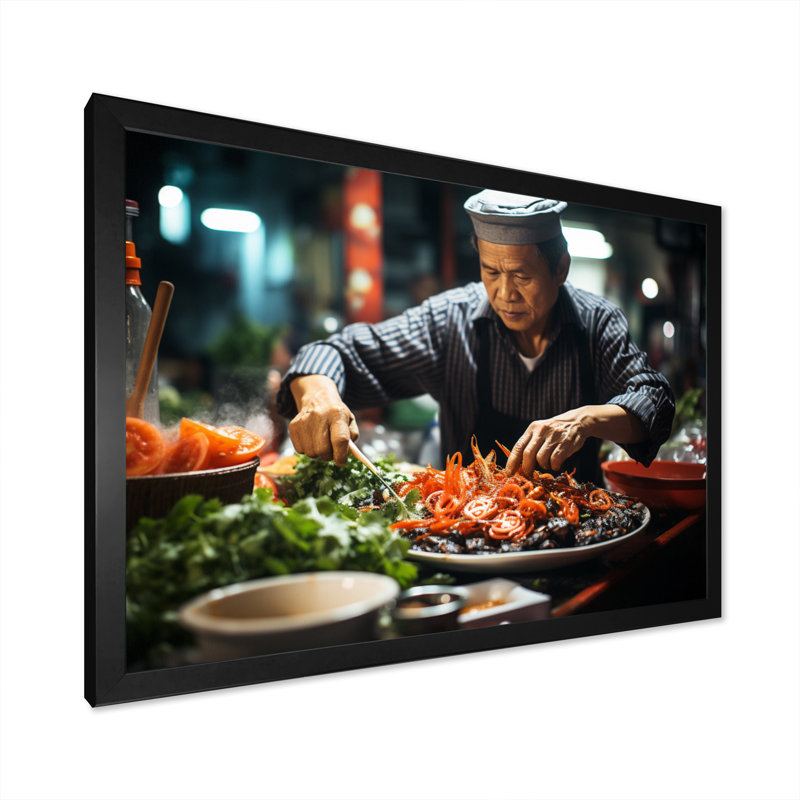 Vietnamese Street Food II, H 30 po x l 40 po x P 1,5 po, Cadre photo noir simple