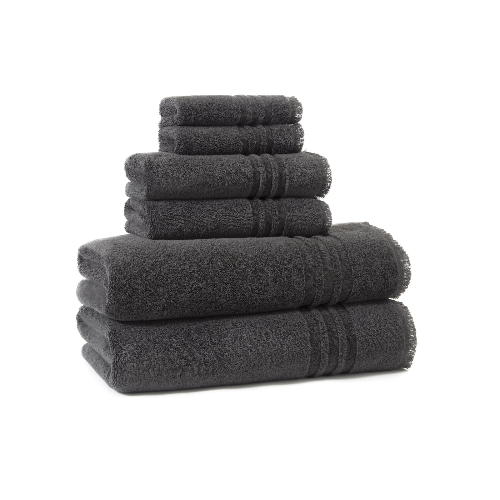Shasta Turkish Cotton Hand Towel, Coal