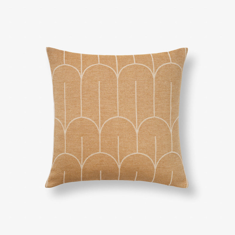 SCALES CUSHION COVER / OCHRE / 30 x 50, Square 19.8", Yellow
