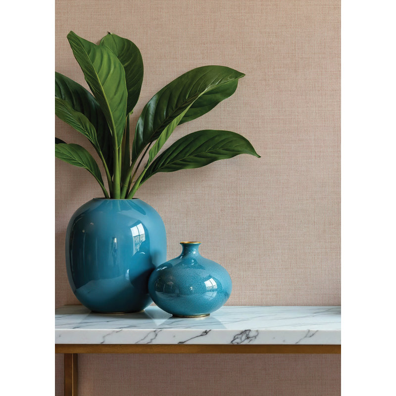 Alba Open Weave Wallpaper, Light Pink