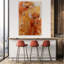 Warm Botanical Poppies Abstract Contemporary Delicate Poppy Flower Wall Art Print-520617975